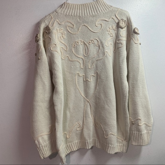 Vintage Outback Red Ramie Sweater AllAround Floral - Picture 7 of 7